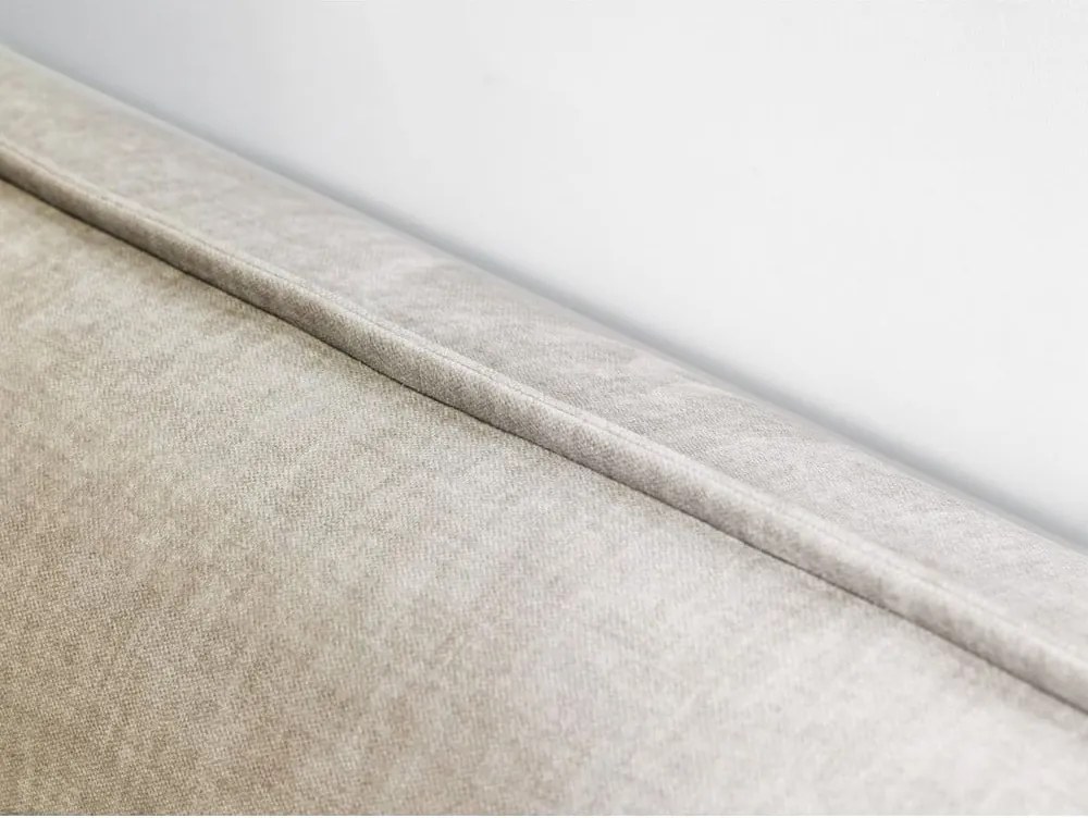 Бежово тапицирано двойно легло с място за съхранение с решетка 160x200 cm Jade - Bobochic Paris