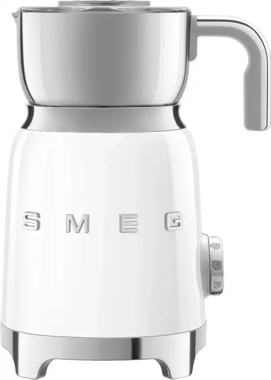 Уред за разпенване на мляко Smeg MFF11WHEU, 500 W, 600 мл, 8 програми, Подвижна кана, Автоматично изключване, Бял