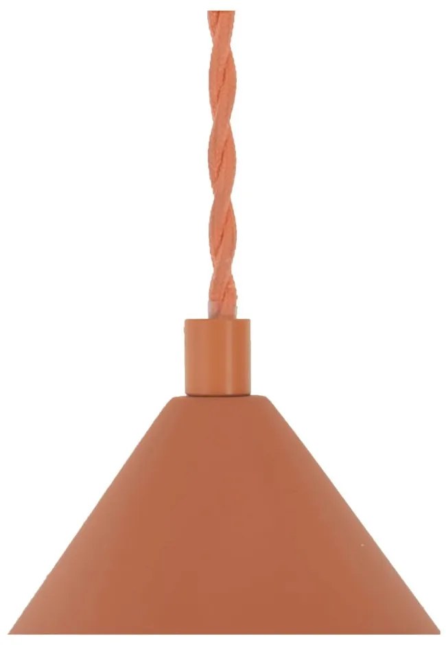 Висяща лампа в тухлен цвят с абажур от камък ø 30 cm Vilma - SULION