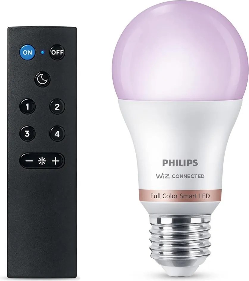 LED RGB димируема крушка Philips SMART A60 E27/8,5W/230V 2200-6500K + с дистанционно управление
