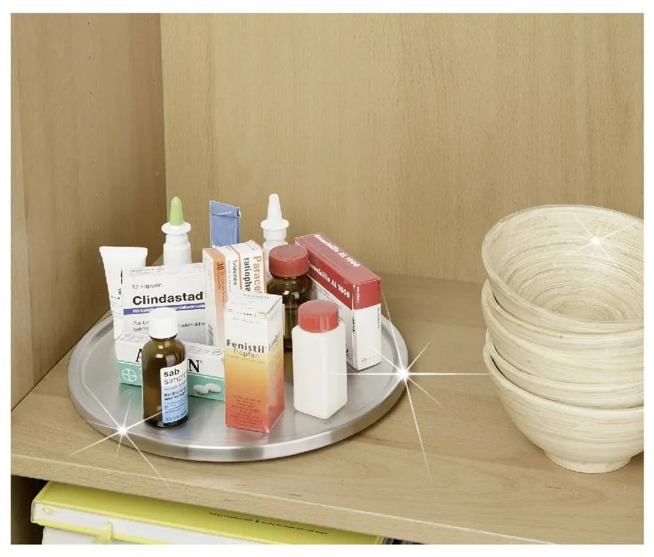 Органайзер от неръждаема стомана, ø 26,5 cm - Wenko Turn Uno