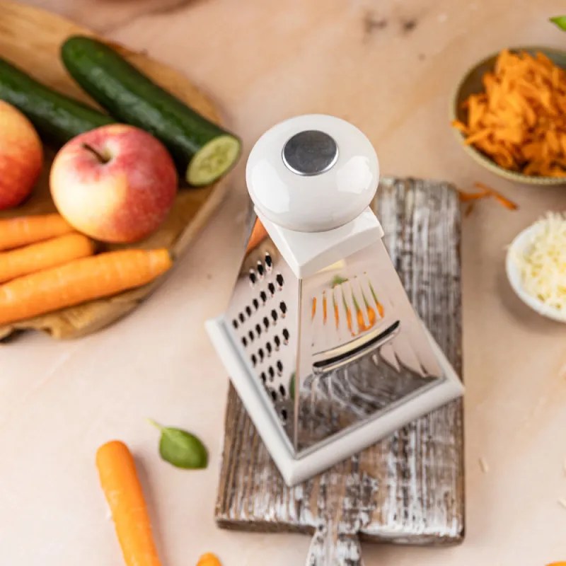 Ренде за зеленчуци Kinghoff KH 1988, 4 повърхности, Силиконово дъно, Инокс