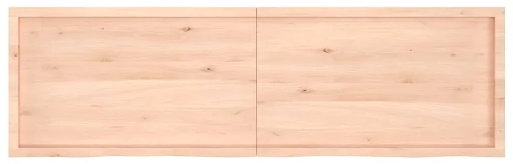 363610 vidaXL Стенен рафт, 200x60x(2-4) см, необработен масивен дъб