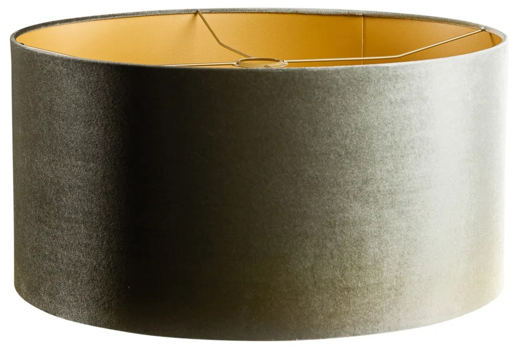 Кадифена абажура зелена със златно покритие 50/50/25