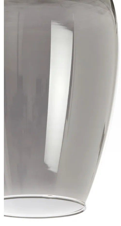 Тъмносиво и бронзово висящо осветително тяло със стъклен абажур ø 45 cm Lukaro – Light &amp; Living