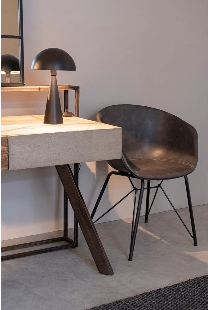 Тъмносив тапициран трапезен стол Warhol – Bizzotto