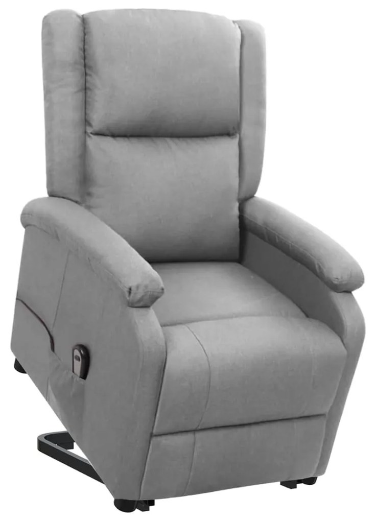 329699 vidaXL Изправящ стол, светлосив, текстил