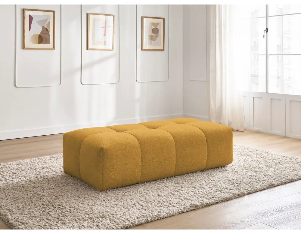 Шенилова табуретка в цвят горчица Everest – Bobochic Paris