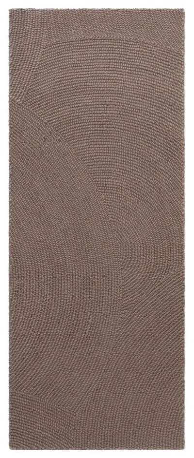 Ръчно изработена вълнена пътека кафяво-сива 80x300 cm Eleni Taupe – Hanse Home