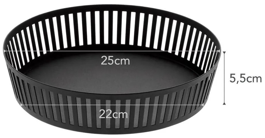 Черна купа за плодове , ⌀ 25 cm Tower - YAMAZAKI