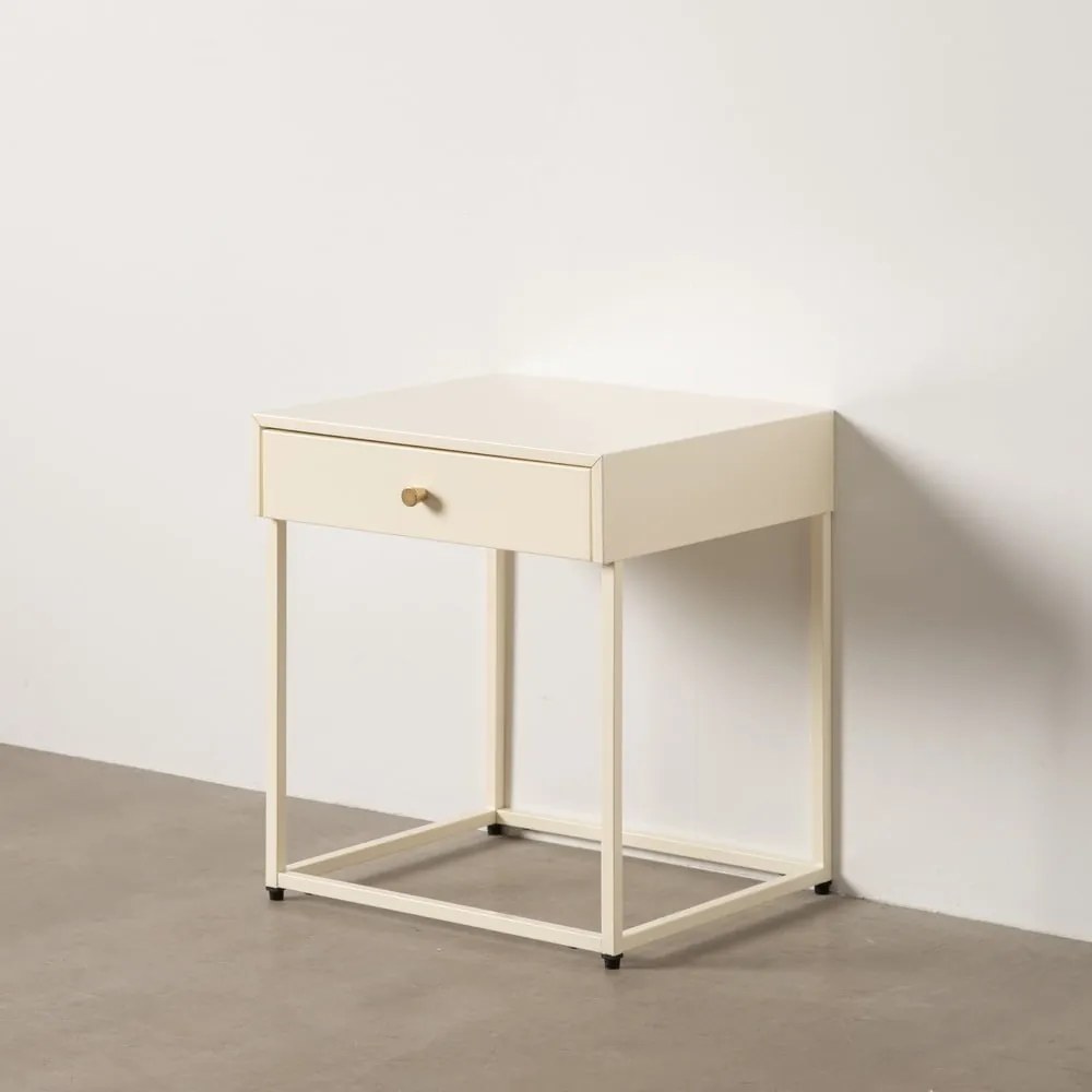 Кремаво нощно шкафче Nara – Ixia
