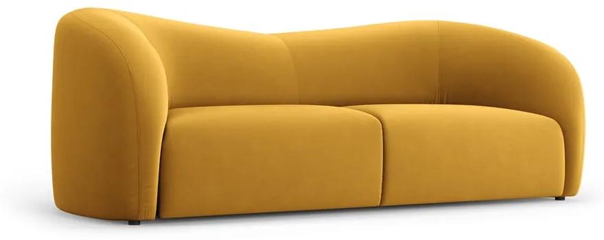 Кадифен диван в цвят горчица 197 cm Santi – Interieurs 86