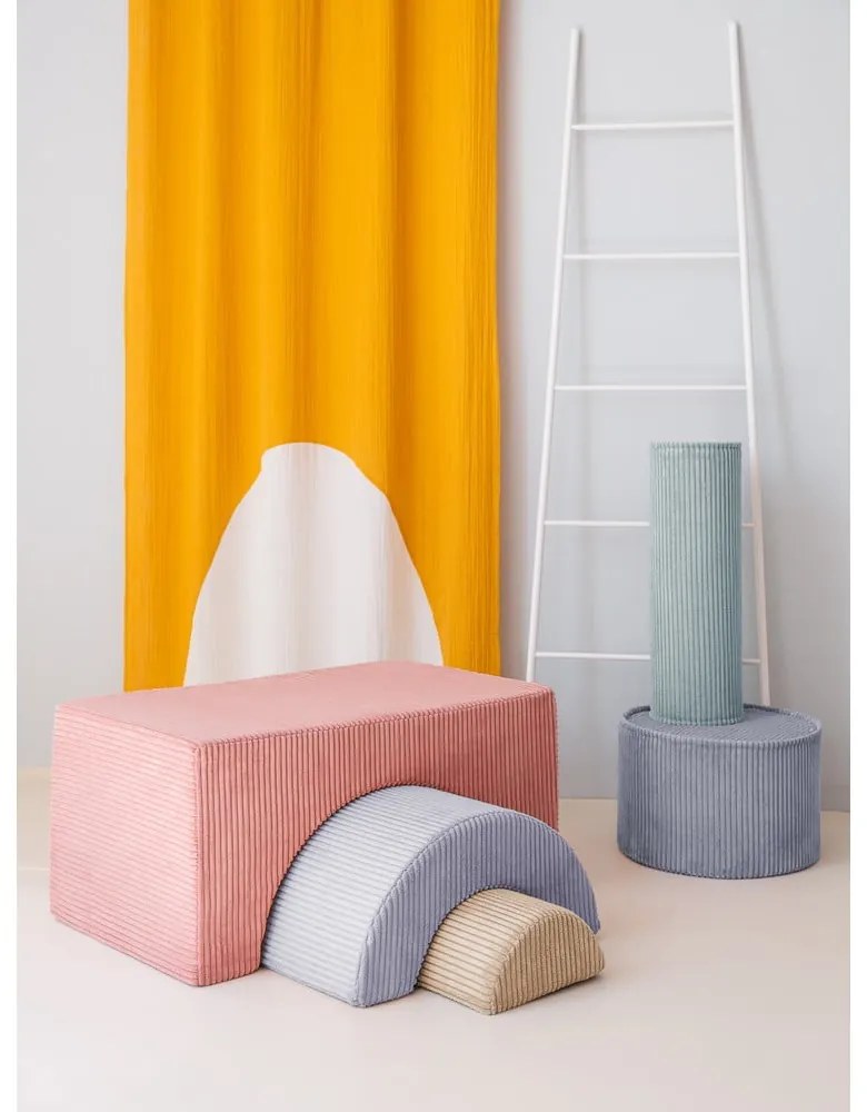 Розово велурено игрище от пяна 75x49x37 cm Rainbow Montessori – Wigiwama