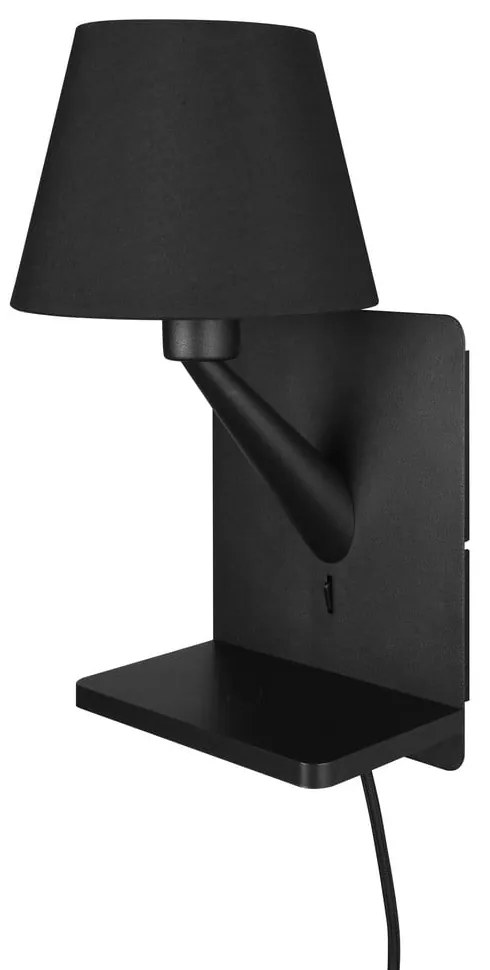 Матово черна стенна лампа Comfort – Trio