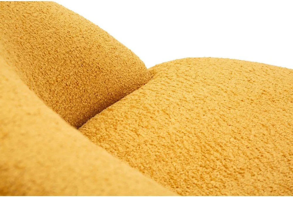 Кресло от букле в цвят горчица Ginerva – Mauro Ferretti