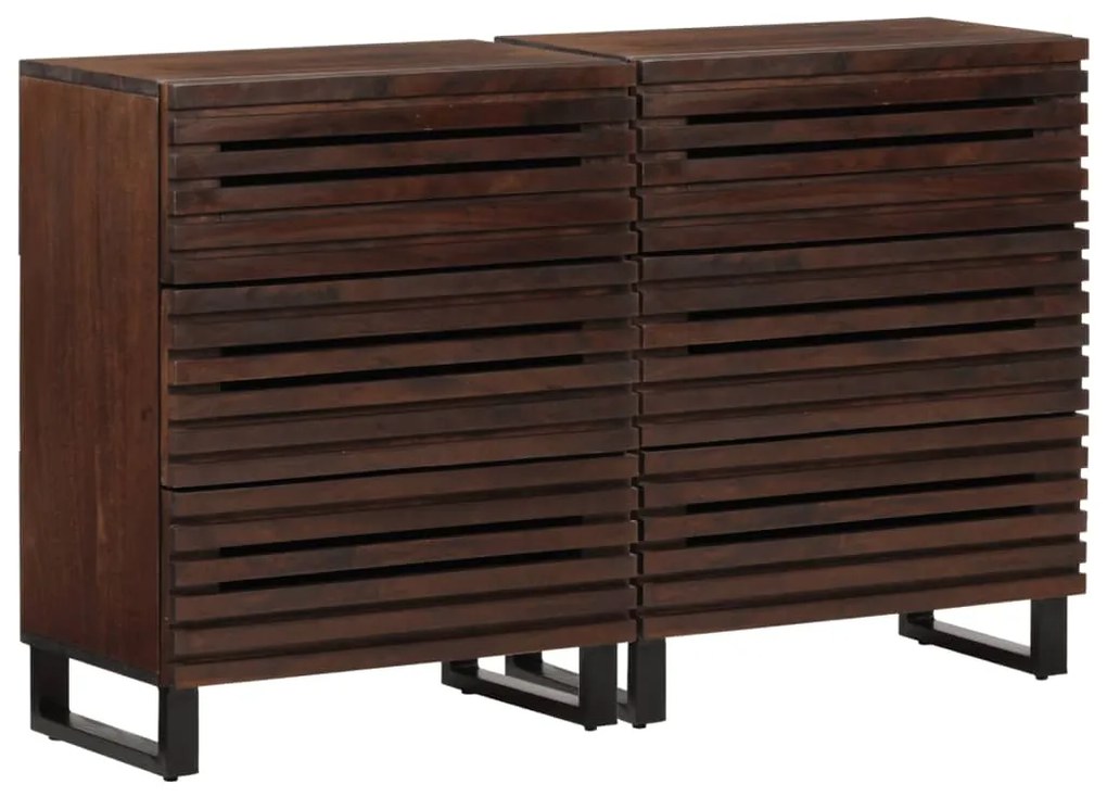 3217082 vidaXL Бюфети, 2 бр, 60x34x75 см, мангово дърво масив