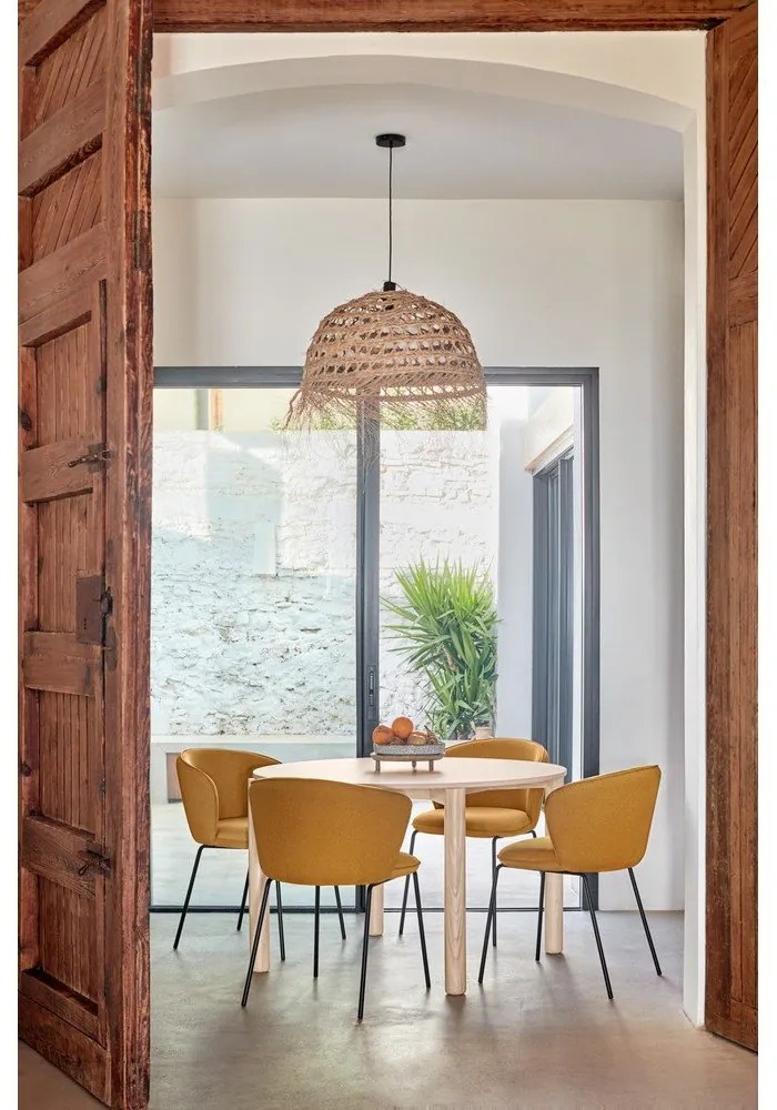 Тапицирани трапезни столове в комплект 2 бр. в цвят горчица Add – Teulat