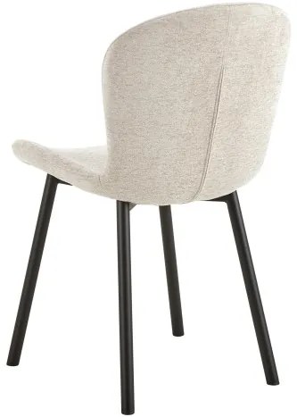 ФИОРА Бежов (тъкан Апиа 453) / черни крака – МОДЕРЕН ТАПИЦИРАН С ЧЕНИЛ СТОЛ ЗА ДНЕВНА/ТРАПЕЗАРИЯ