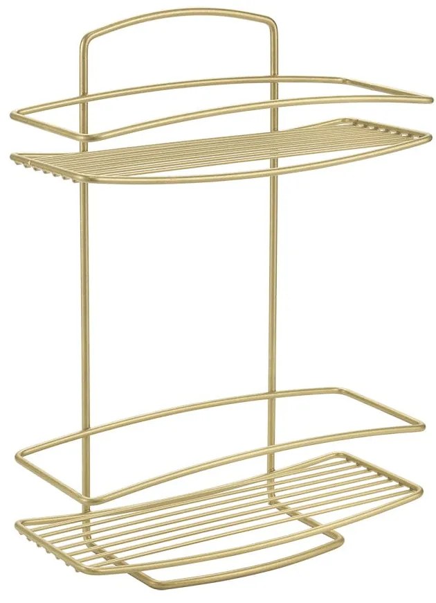 Стоманен рафт за баня в златисто Onda – Metaltex