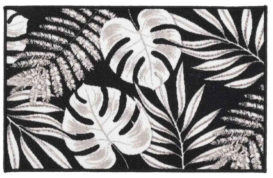 Черен килим подходящ за пране 50x80 cm Amber – douceur d'intérieur