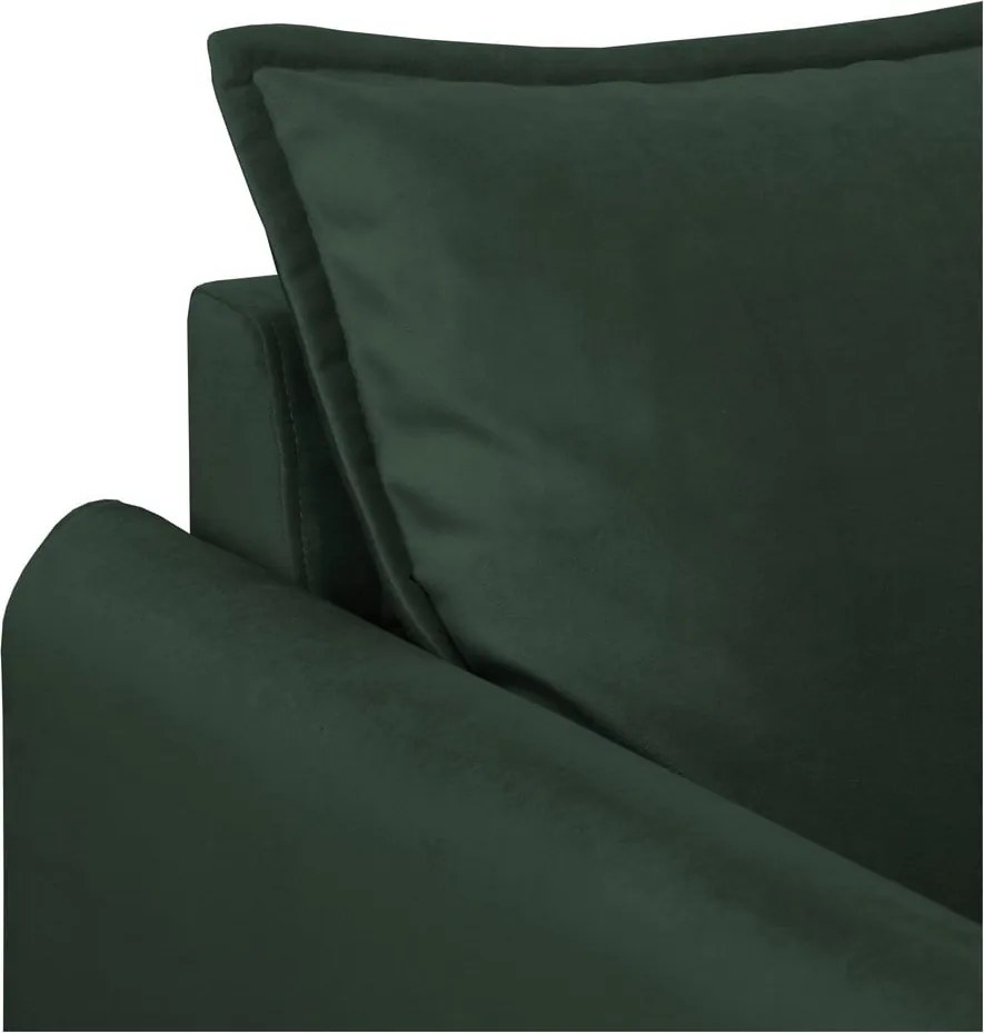 Тъмнозелен кадифен диван 138 cm Juli – Ropez