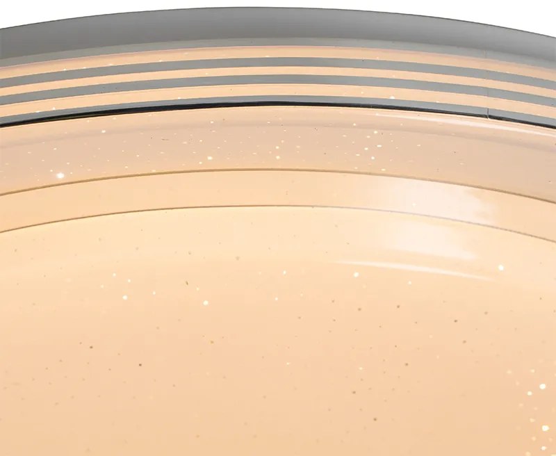 Интелигентен таванен аплик бял 48 см с LED и RGB димер - Jochem