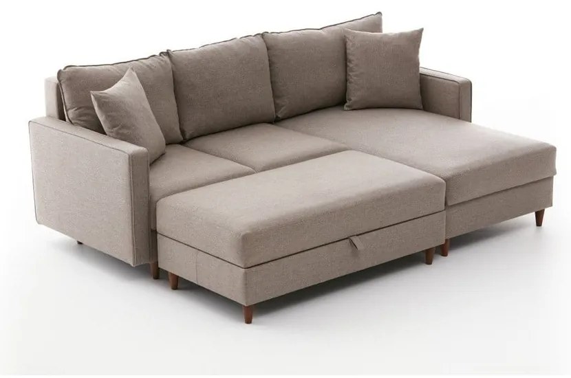 Бежов ъглов диван (десен ъгъл) Eva – Balcab Home