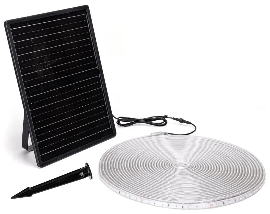 Aigostar - LED RGB соларна лента 20W/3,2V, 20 м, IP65, димер + дистанционно