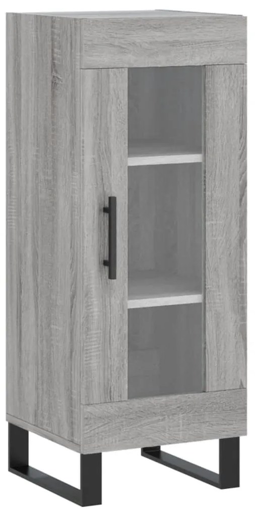 828826 vidaXL Сайдборд, сив сонома, 34,5x34x90 см, инженерно дърво