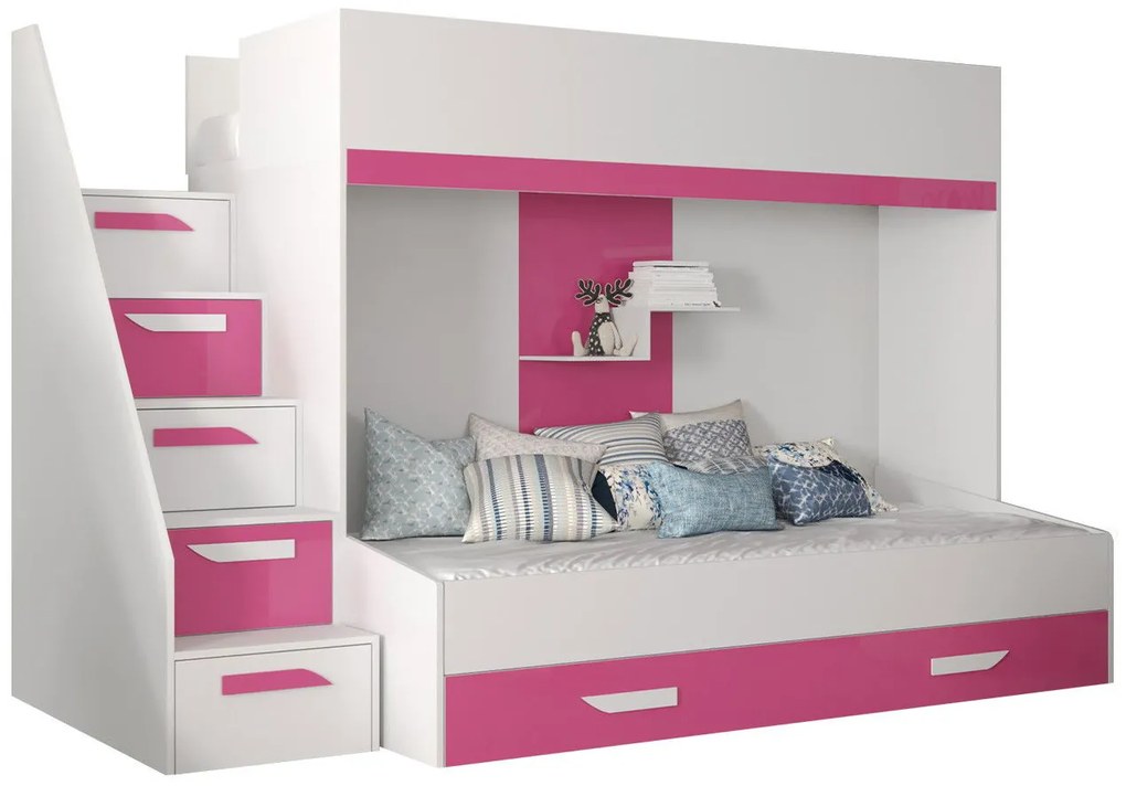 Многофункционално легло Party XVI-Leuko-Roz