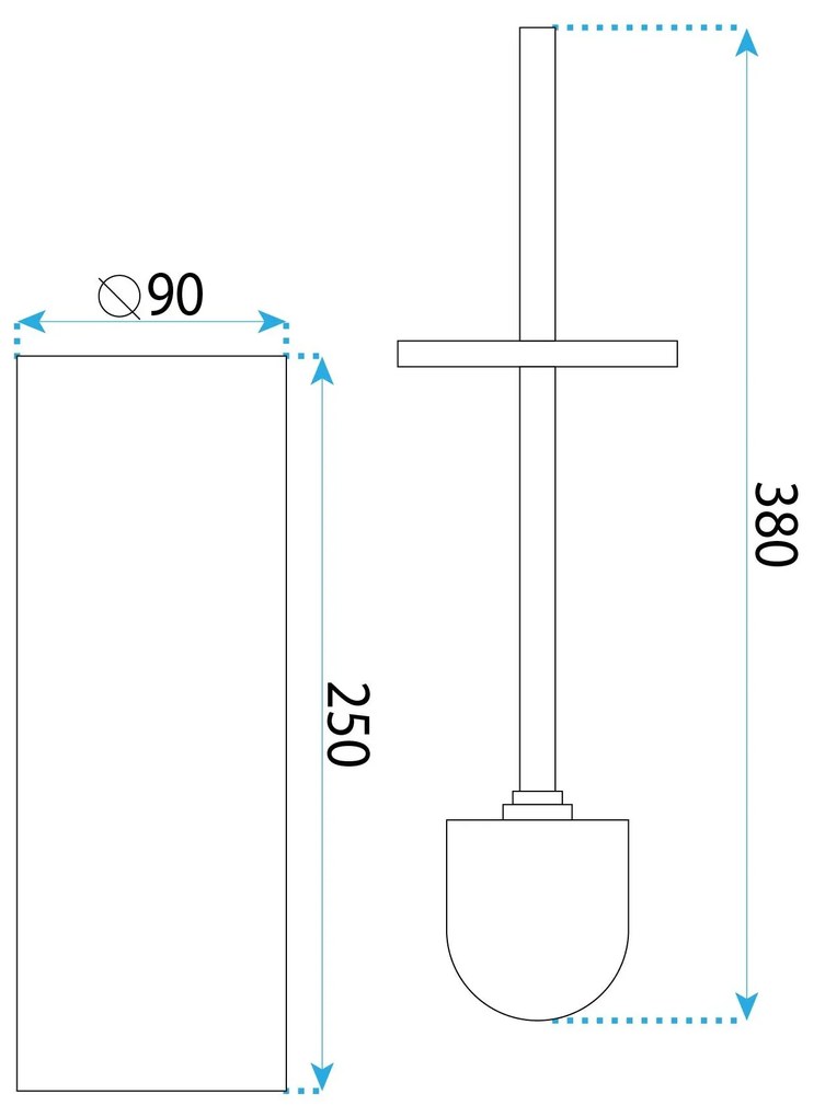 Четки за тоалетна B106 CHROME
