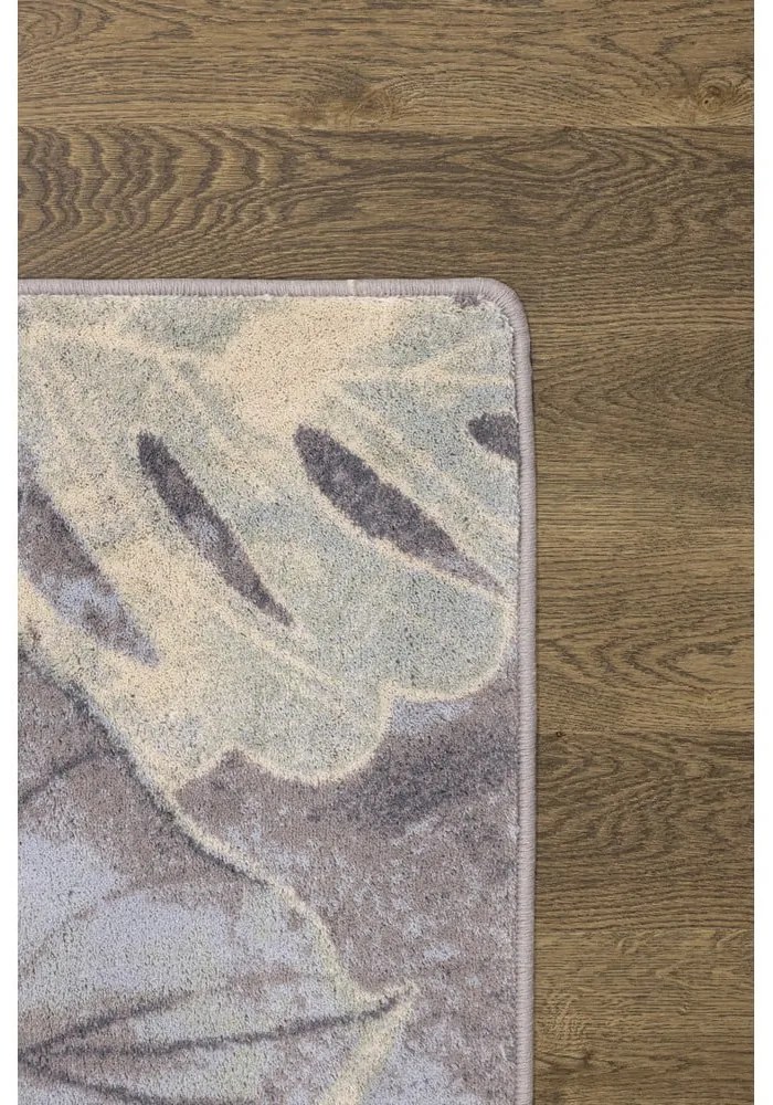 Вълнен килим в кремаво-сиво 133x180 cm Plants - Agnella