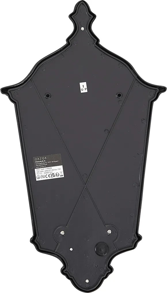 Класически външен стенен фенер черен IP44 - Havana Half