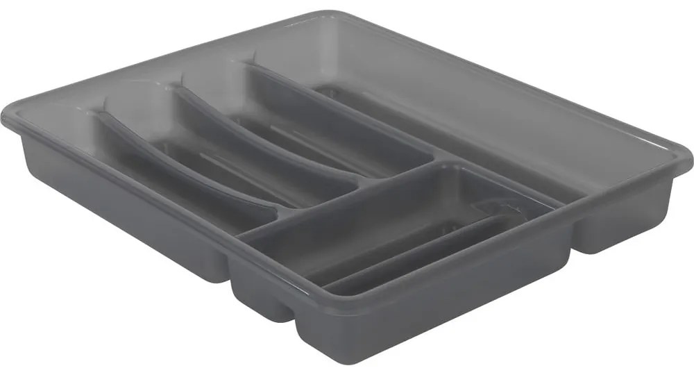 Сив пластмасов бюфет за чекмеджета 39 x 32 cm Basic - Rotho