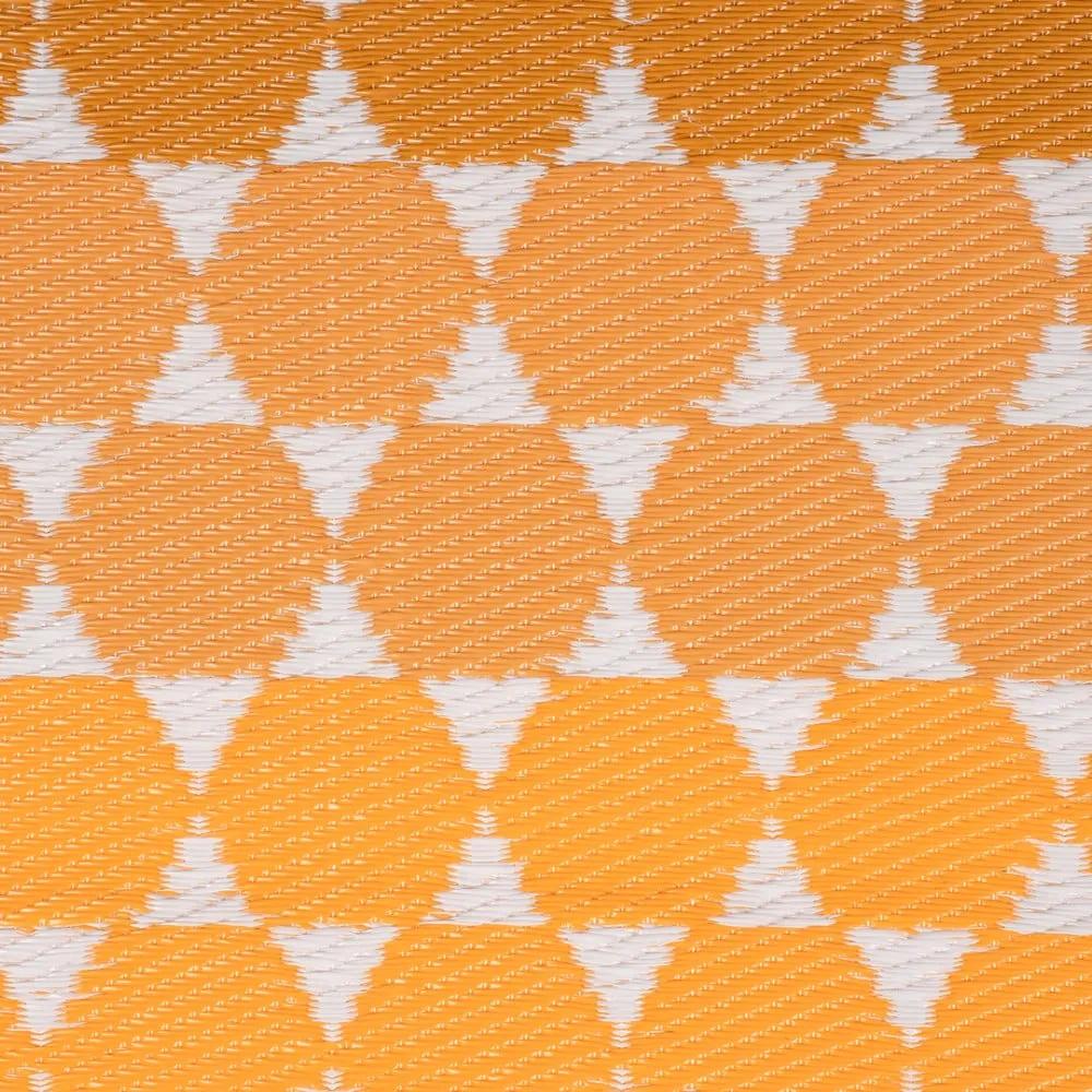Оранжев килим за външна употреба Шестоъгълник, 90 x 150 cm - Green Decore