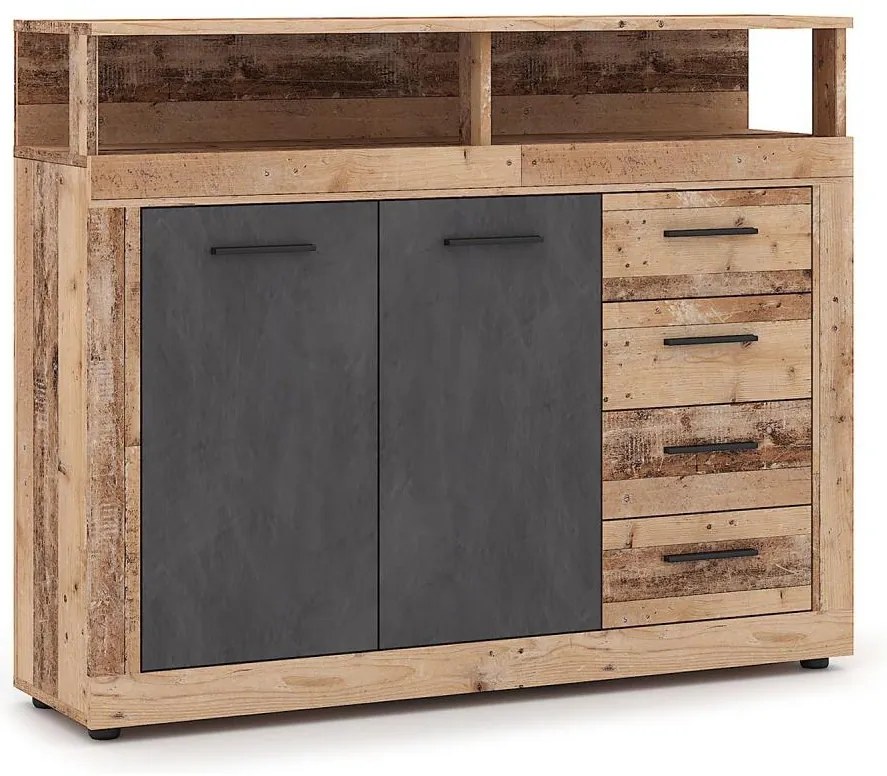 Комод RUNA светло кафяв/антрацит