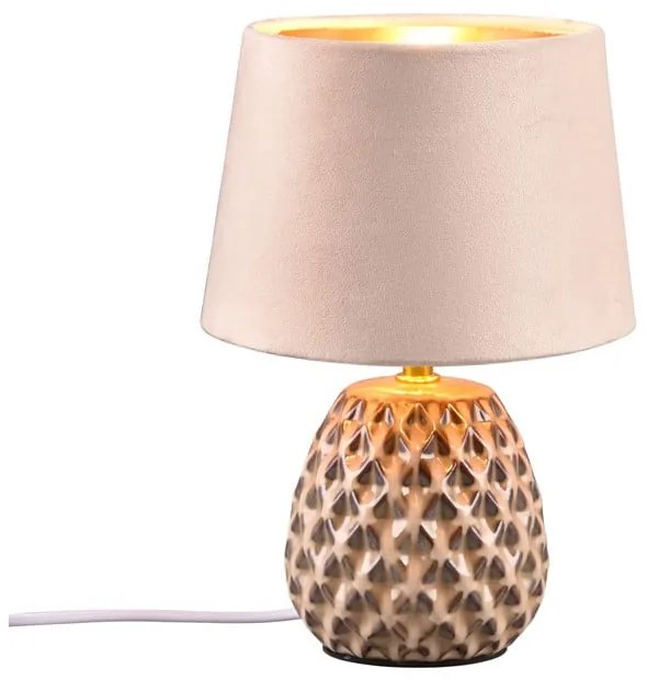 Бежова настолна лампа (височина 27 cm) Ariana - Trio