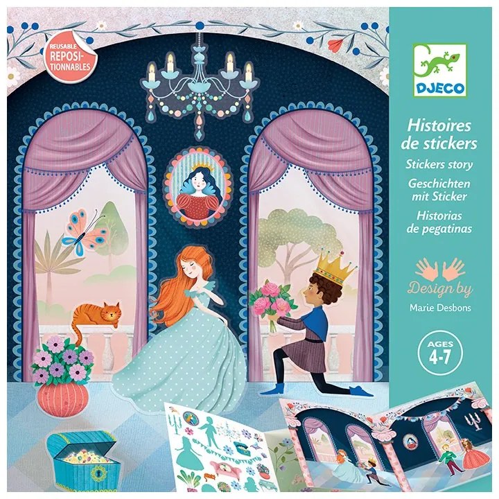 Djeco - Комплект със стикери Life in a castle DJ08954