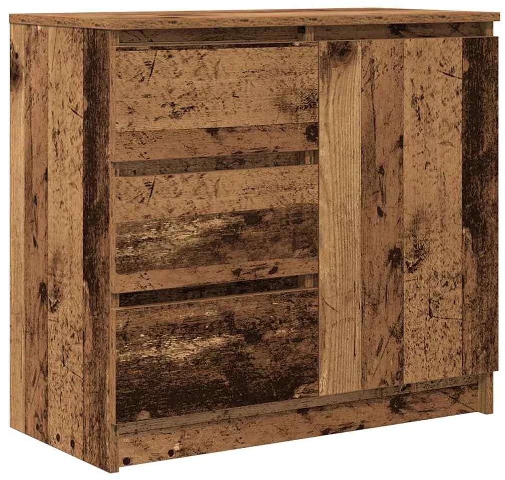 861578 vidaXL Бюфет с чекмеджета, старо дърво, 71x35x65 см, инженерно дърво