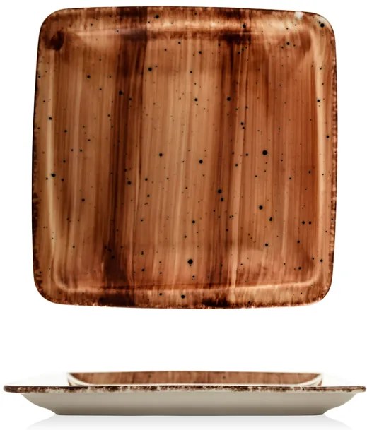 Gural Porselen - Brown Квадратна чиния 25x25cm. (NBNORD25X25DU50KH)