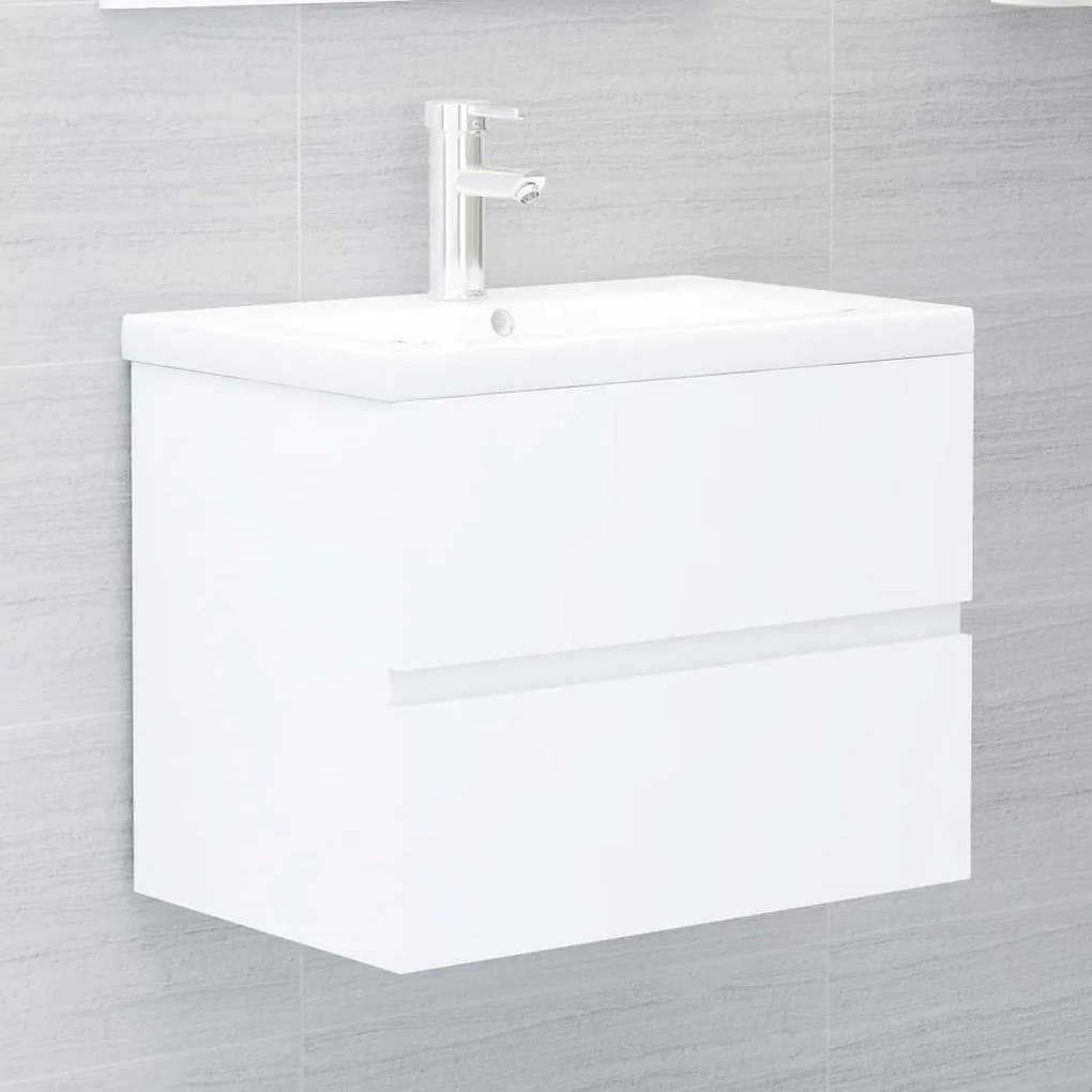 804737 vidaXL Долен шкаф за мивка, бял, 60x38,5x45 см, инженерно дърво