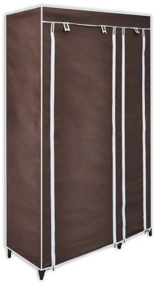 60721 vidaXL Сгъваем гардероб от текстил, кафяв