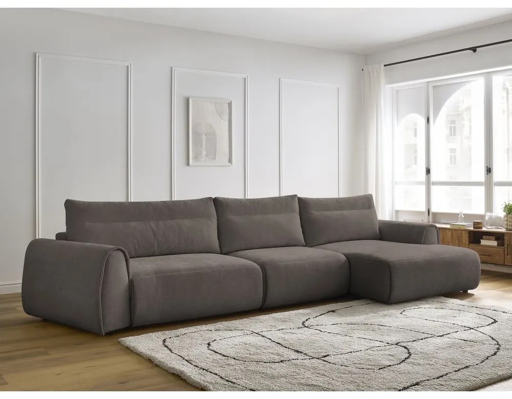 Кафяв ъглов диван Aden – Bobochic Paris