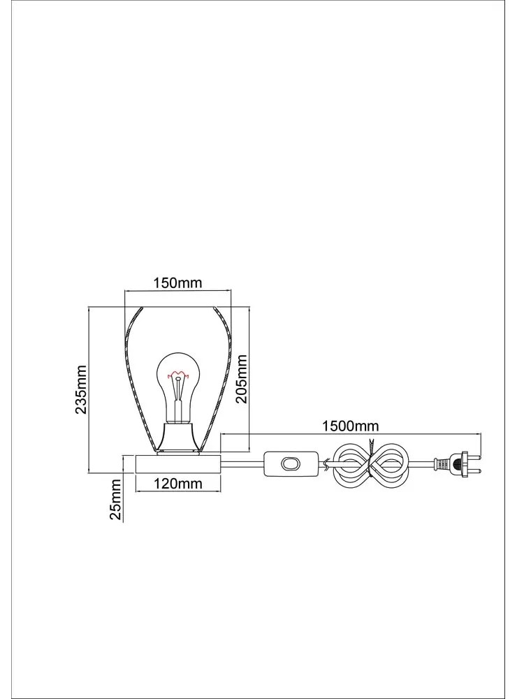 НАСТОЛНА ЛАМПА 1X40W E27