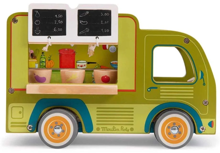 Дървен автомобил La Grande Famille Food Truck - Moulin Roty