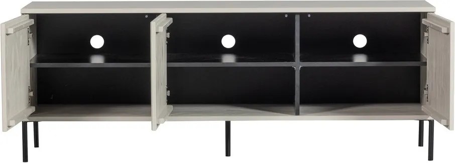 Светлосива маса за телевизор от масивен бор 150x56x44 cm New Gravure – WOOOD