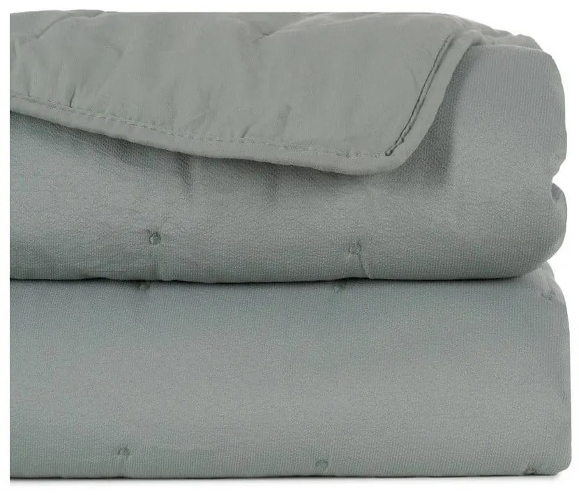 Сиво-зелено капитонирано покривало за легло 180x260 cm – Ixia
