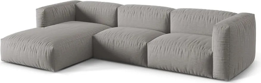 Светлосив модулен ъглов диван (ляв ъгъл) Martina – Micadoni Home