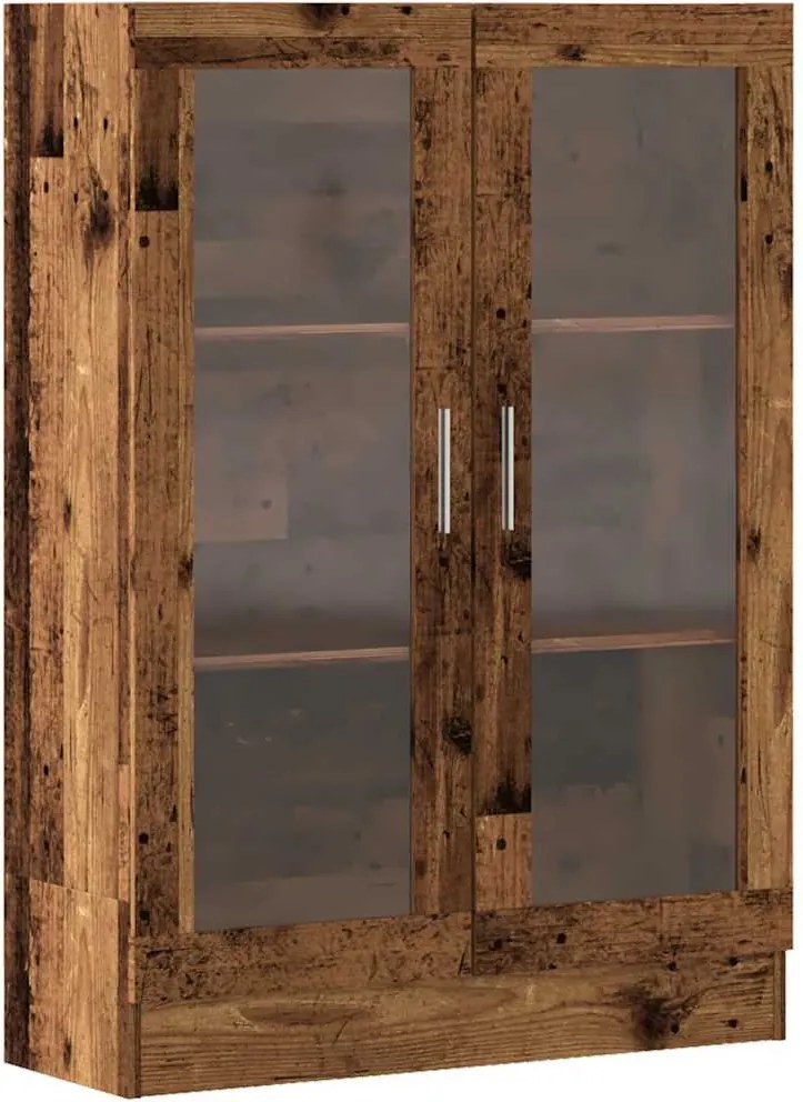 856156 vidaXL Шкаф за книги, старо дърво, 82,5x30,5x115 см, инженерно дърво