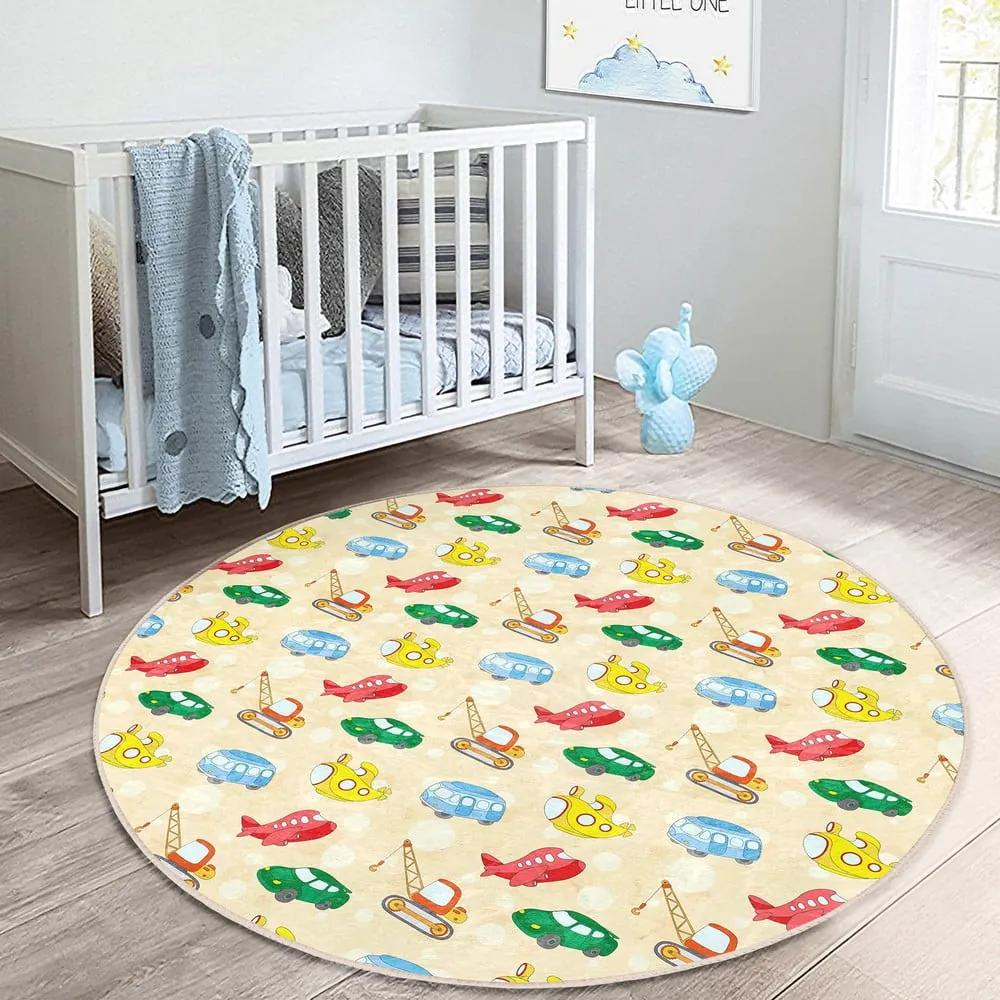 Жълт детски килим ø 100 cm Comfort - Mila Home